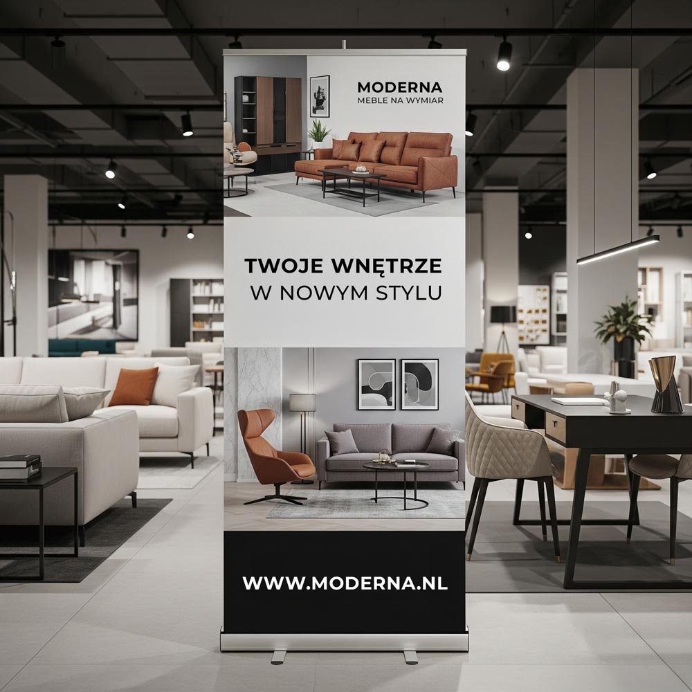 Co to jest roll-up baner? Tania i skuteczna promocja firmy w Holandii